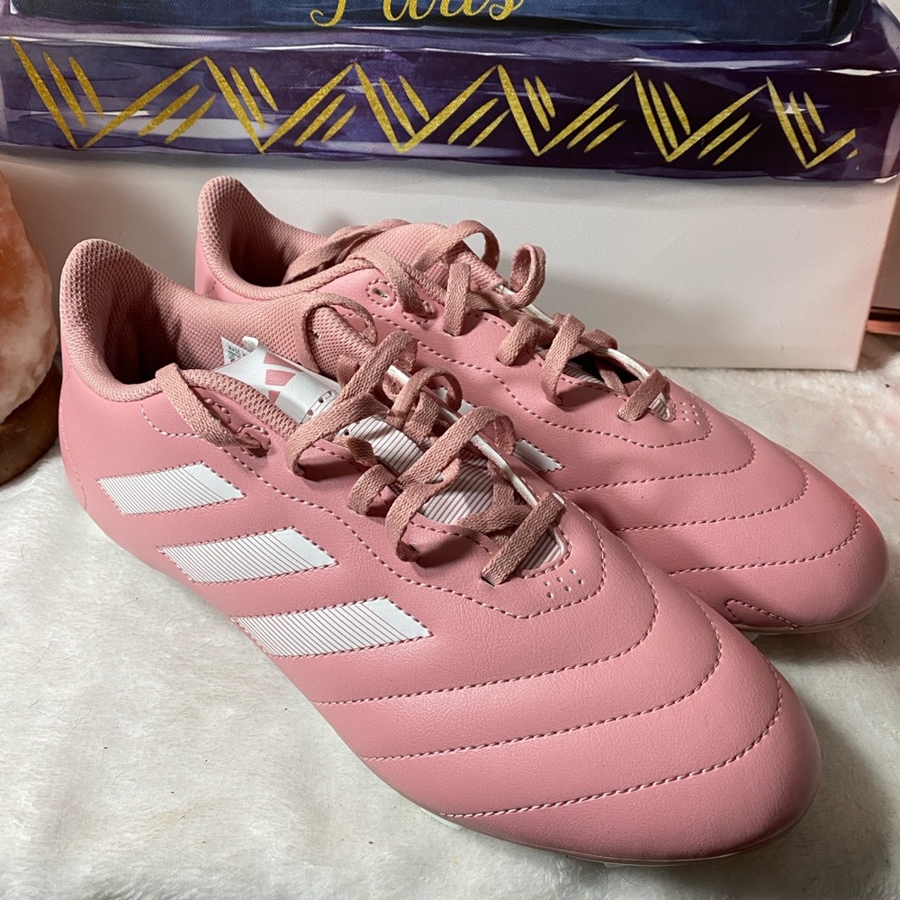 adidas Pink Athletic Shoes with White Stripes